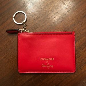 Selena Gomez coach change/card keychain